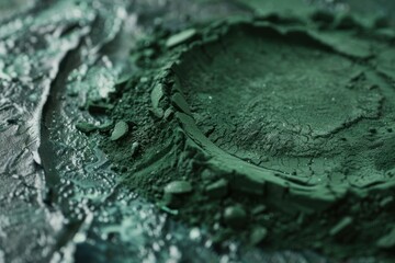 Poster - Close up of spirulina powder, showcasing its vibrant green color and texture