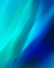 Poster - Abstract blue and teal layered background