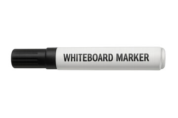 Fototapete - Horizontal close-up of a whiteboard marker lying on a transparent background, ready for creative presentations and office tasks