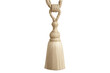 © Krtola  - Beige curtain tassel hanging with rope, isolated on transparent background, perfect for interior design projects