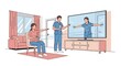 © RisaFitri - Illustration of telehealth with patient and doctor using virtual reality technology