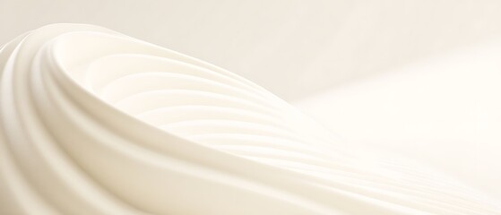 Poster - Cream wave soft flowing organic texture