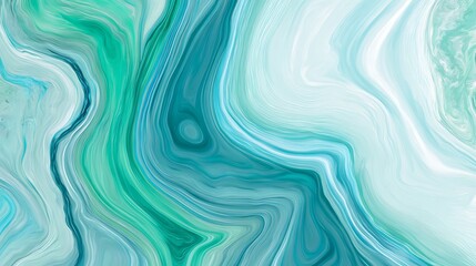 Poster - Teal and turquoise abstract fluid texture