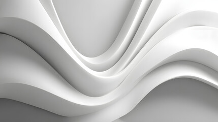 Poster - Minimalist White wave quality modern abstract background design. for website, banner, poster, brochure