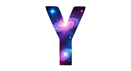 Aufkleber - Vector letter y galaxy space background illustration design element for education and creative projects use one hundred