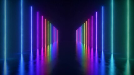 Wall Mural - Neon Corridor