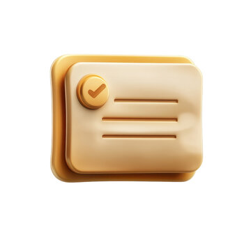Golden Checkmark Task Achieve Success with Checklist Complete Verify on transparent background