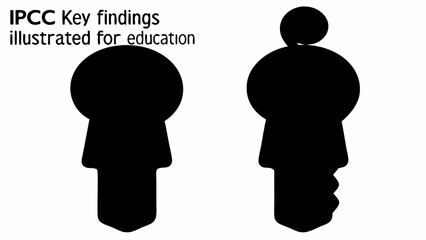 Poster - Two keys in black silhouette on a white background