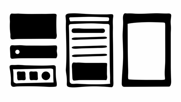 Illustration of computer tower and screen components