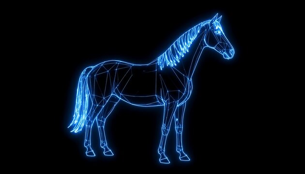 Digital horse silhouette