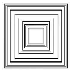 Poster - Concentric squares decreasing in size towards the center with a white background in the middle