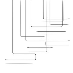 Poster - Abstract illustration of multiple black lines forming corner shapes on a white background creating a pattern
