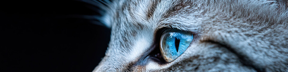 Poster - Close-up of Cat's Blue Eye and Fur