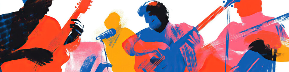 Poster - Abstract Illustration of a Jazz Band