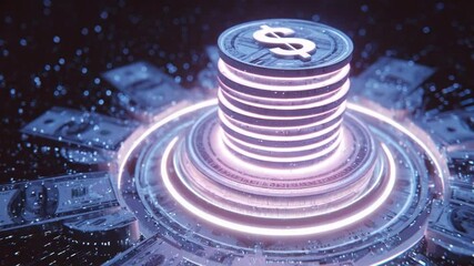 Poster - Digital Currency: Futuristic Finance Concept