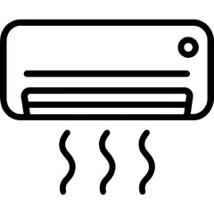 Poster - Air conditioner unit outline icon vector