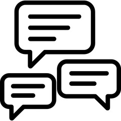 Aufkleber - Discussion forum outline icon vector