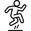 © mr_marcom - Person jumping outline icon vector
