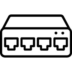 Poster - Network switch outline icon vector