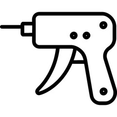 Poster - Snap gun outline icon vector