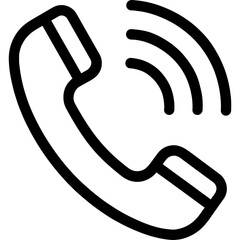 Aufkleber - Telephone receiver outline icon vector