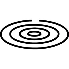 Poster - Water ripple texture outline icon vector