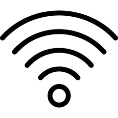 Poster - Wifi signal waves outline icon vector