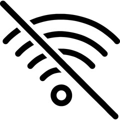 Poster - Wifi off symbol outline icon vector