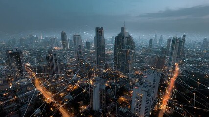 Poster - Night Cityscape: Urban Network and Technology