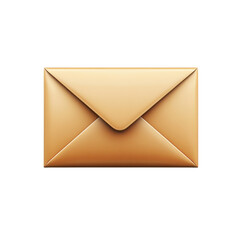 Poster - Golden Envelope Illustration Digital mail message communication art mail on transparent background