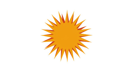 Poster - Orange Sun Burst Star Abstract Illustration with Transparent Background