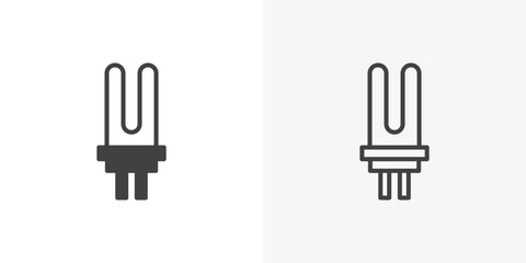 Fototapete - Heating element icon. collection of editable stroke line and solid flat styles.