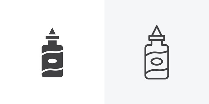 Olive oil icon. collection of editable stroke line and solid flat styles.