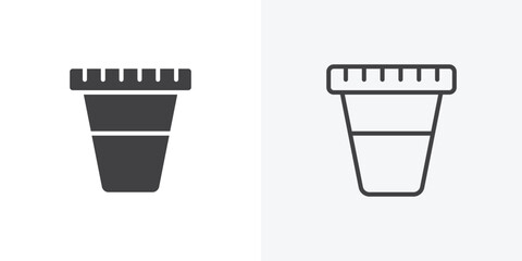 Fototapete - Urine test icon. collection of editable stroke line and solid flat styles.