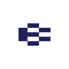 Aufkleber - letter bc simple geometric abstract pixel logo vector