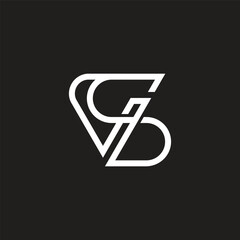 Aufkleber - letter vs simple linked infinity overlap logo vector