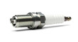© IPX - A clean spark plug with metallic reflections and threaded end facing forward, isolated on transparent or white background