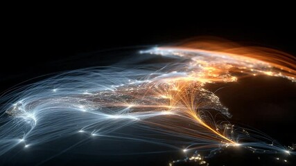 Poster - Global Network Connections: A Visual Representation of Worldwide Interconnectivity