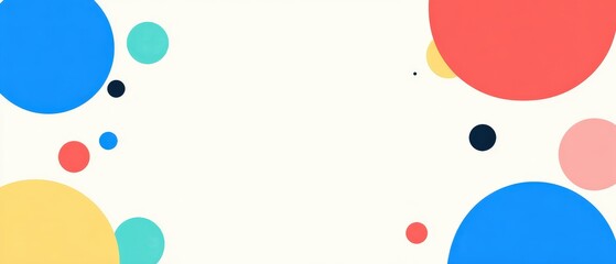 Poster - Abstract background with colorful circles and copy space Modern design with vibrant geometric shapes for presentation or graphic design