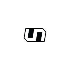 Poster - Letters UN Monogram with white background. 
