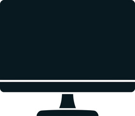 Poster - Modern computer monitor silhouette isolated on transparent background