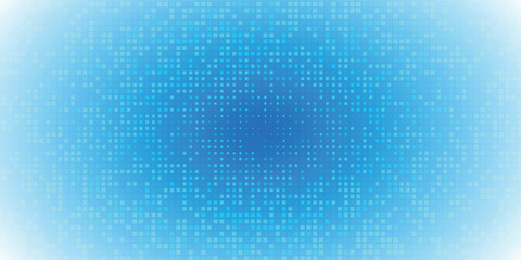 Fototapete - Falling Pixels. Pixel Abstract Mosaic Gradient Design Background.