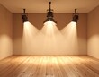© seputih - Empty room with spotlights