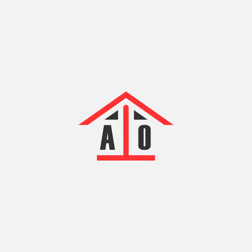 Initials Vektor Stok Home Logo Real Estate Logo