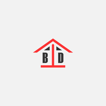 Initials Vektor Stok Home Logo Real Estate Logo