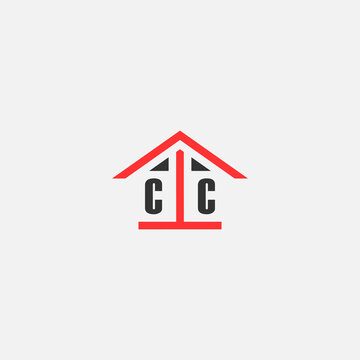 Initials Vektor Stok Home Logo Real Estate Logo