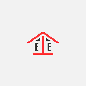 Initials Vektor Stok Home Logo Real Estate Logo