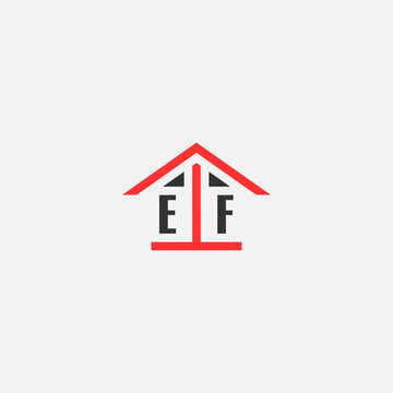 Initials Vektor Stok Home Logo Real Estate Logo