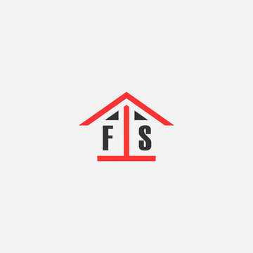 Initials Vektor Stok Home Logo Real Estate Logo