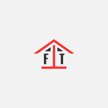 Initials Vektor Stok Home Logo Real Estate Logo